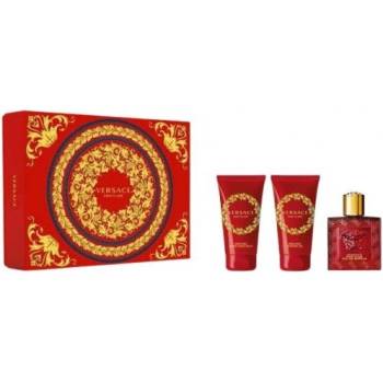 Image 1 of Versace Eros Flame - Подаръчен комплект за мъже: 50мл душ гел + 50мл гел за след бръснене + 50мл парфюм