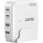 Unitek P1229AWH01-EU GaN зарядно 100W 2x USB-C 2x USB-A (P1229AWH01-EU)