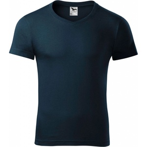 MALFINI Malfini slim fit v-neck 146 / Мъжка тениска с v-образно деколте - тъмносиня l (1460215)