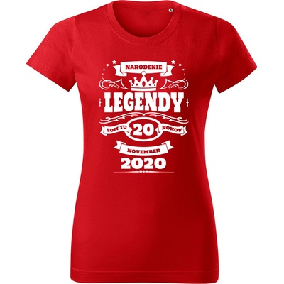 Tričko Narodenie legendy dámske tričko s vlastným dátumom Limetková Biela