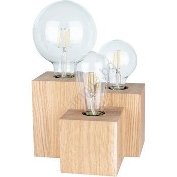 Image 1 of SPOT Light 2276374 - Настолна лампа VINCENT 3xE27/15W/230V, цвят дъб (SP0583)