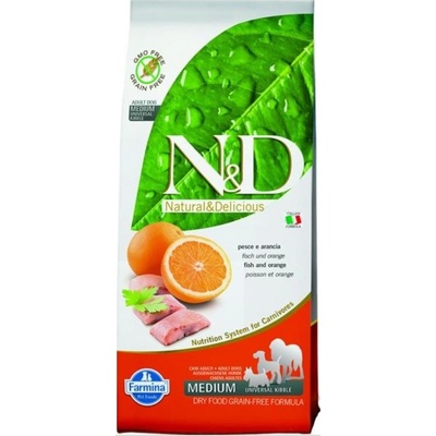 N&D Ocean Adult Medium & Maxi Herring and Orange 12 kg