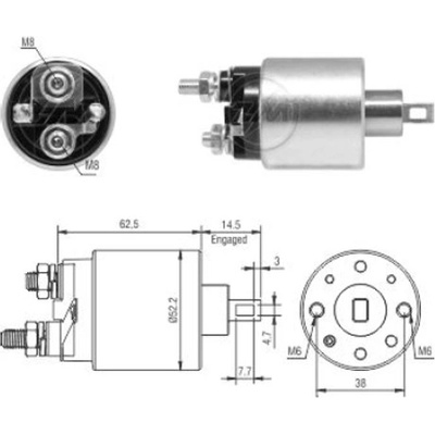 Spínač startéru Hitachi S114-906, S114-948