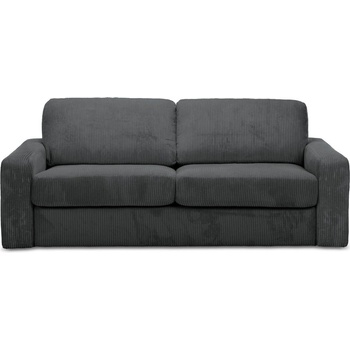 makamii Тъмносив разтегателен диван от рипсено кадифе 195 cm Nona - Makamii (NONA_3SF_27_P1_C9)