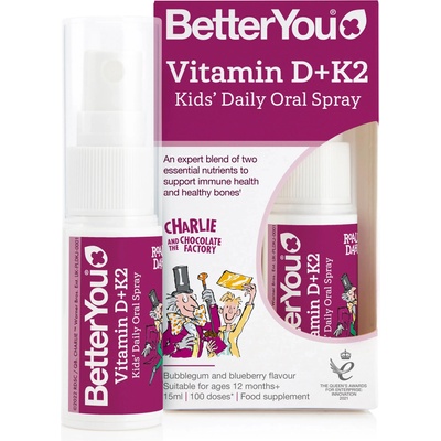 BetterYou Vitamin D + K2 Kids Daily Орален спрей, 15 ml, Better You