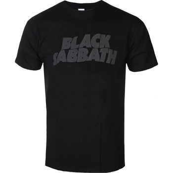 ROCK OFF Мъжка тениска Black Sabbath - Wavy Logo Hi-Build - ROCK OFF - BSTS79MB