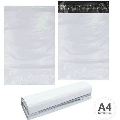 Plastová obálka A4, poštová, rozmer 200x300mm, 60 mic, s odtrhávacou páskou