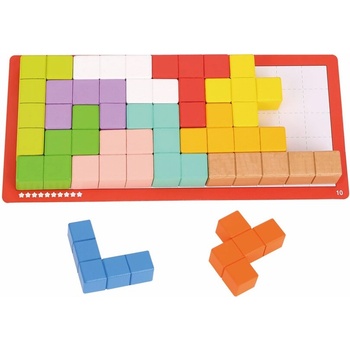 Tooky Toy Дървен тетрис пъзел tf280