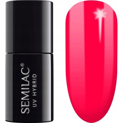 Semilac 568 Neon Ruby Hybridní lak na nehty UV Hybrid 7ml