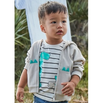 MAYORAL Тениска къс ръкав райе play amigos Дино за мини момче Майорал