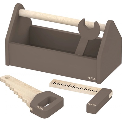 Flexa Detský box s mi nástrojmi Play Toolbox mustard