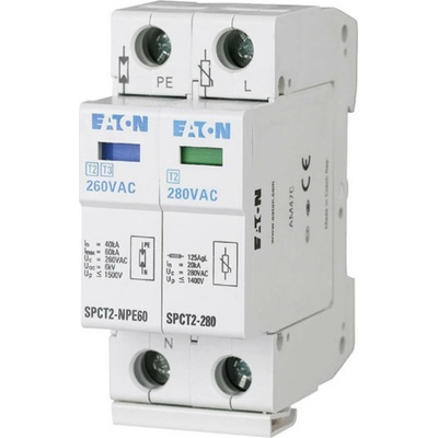 Eaton 167621 SPCT2-335-1+NPE zvodič pre prepäťovú ochranu Přepětová ochrana pre: rozvodná skriňa 20 kA 1 ks