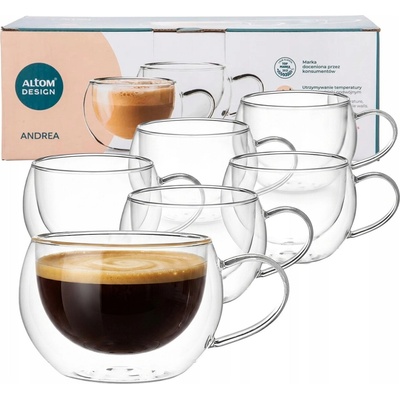 Altom Design Termo poháre šálky na kávu Andrea sada 6 x 300 ml