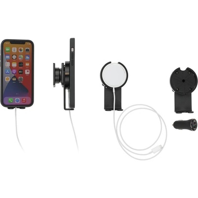 Brodit стойка за кола за iPhone 14/13/12/Mini/Pro/Max + Apple MagSafe зарядно устройство (със зарядно за кола, с опора)