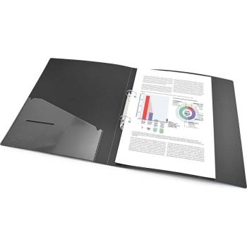 Rapesco Папка Germ-Savvy, А4, PP, с 2 ринга, 35 mm, черна (1070140047)