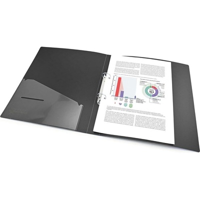 Rapesco Папка Germ-Savvy, А4, PP, с 2 ринга, 35 mm, черна (1070140047)