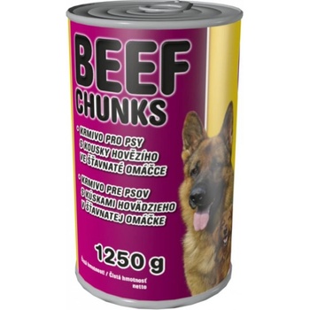 Delikan Dog hovězí kousky v ochucené omáčce 1250 g