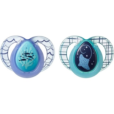 Tommee Tippee Ортодонтични залъгалки Tommee Tippee - Night Time, 6-18 m, Морска котка (TT.0086.002)