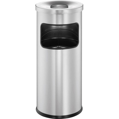Durable Odpadkový kôš s popolníkom - 17 l, strieborný