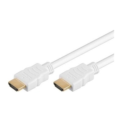PremiumCord HDMI High Speed + Ethernet kabel,bílý, zlacené konektory, 3m - kphdme3w