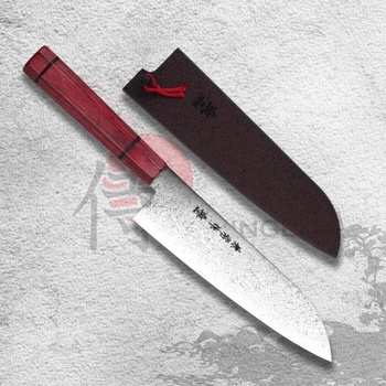 Kanetsune Seki Kitasho nôž Santoku 180 mm Damascus Minamo-Kaze series