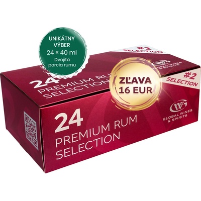 Global Wines Premium Rum Selection 2 Rumový adventný kalendár 2023 24 x 0,04 l (darčekové balenie kalendár a 1 pohár)