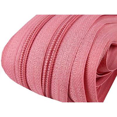 Zip spirálový 5 mm metráž pro jezdce typu POL 137 růžová střední