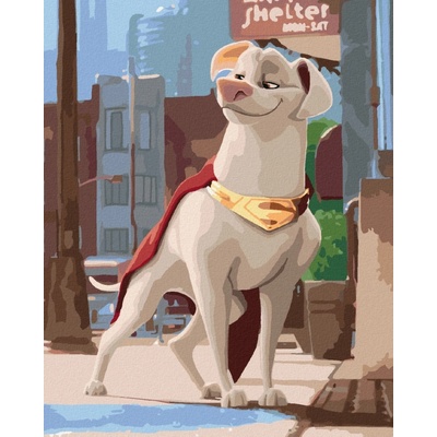 ZUTY Malování podle čísel KRYPTO SE ŠKODOLIBÝM POHLEDEM DC LIGA SUPERMAZLÍČKŮ
