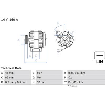 Alternátor BOSCH 0 986 047 500