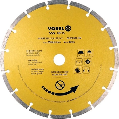 Vorel Kotúč diamantový 230 × 22,2 × 2,4 mm segmentový 5906083087158