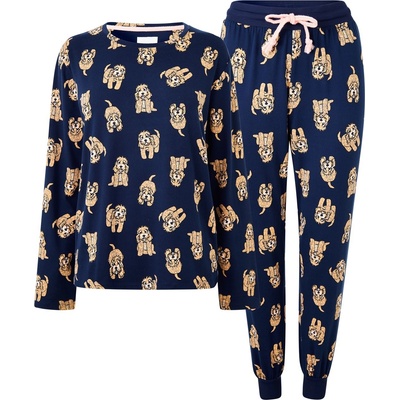Chelsea Peers Пижама Chelsea Peers Classic Pyjama Set - Cockapoo Navy