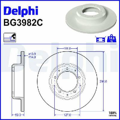 Brzdový kotúč DELPHI BG3982C