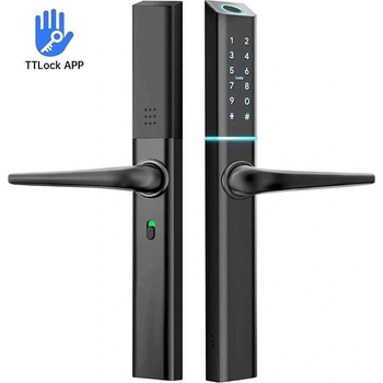 TTLock електронна смарт брава с пръстов отпечатък 33 mm за врати с AL и PVC профили цвят черен - ASD S3B (CNL0196)