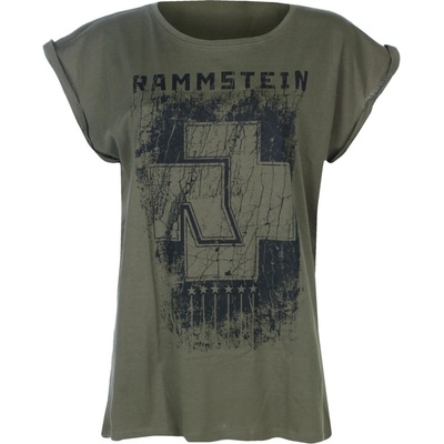 Tričko metal Rammstein Sechs Herzen BP zelená