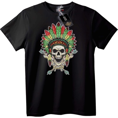 NOONEBRAND Тениска с Череп с Родна Корона - 7XL, Black