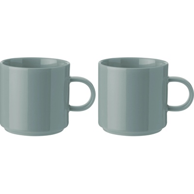 Stelton Šálka na kávu prašne zelená kamenina 2 x 200 ml