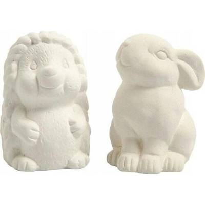 Creative ježek trychtýř a králík 10 cm bílý 2 kusy