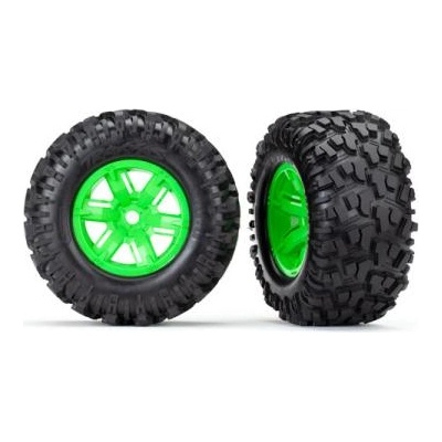 Traxxas колело 4.3/5.7", диск зелен, гума Maxx AT (чифт)