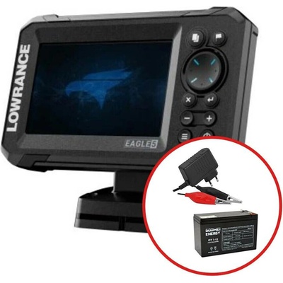 Lowrance eagle 5 se sondou 83/200 hdi + baterie a nabíječka