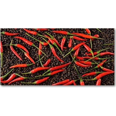 Foto obraz sklenený horizontálny chilli papričky 100x50 cm