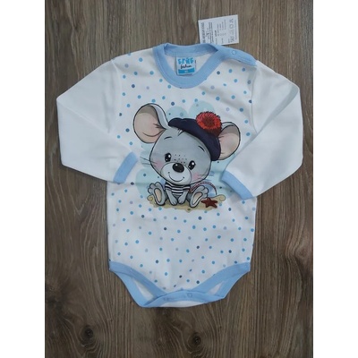 БЕЙБ ФЕШЪН ЕООД Боди с дълъг ръкав Мишле, 74, 80