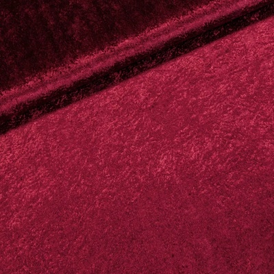 TextilCentrum.cz Polyesterový samet VELVET 83 UNI jednobarevný vínový š.150cm (látka v metráži)