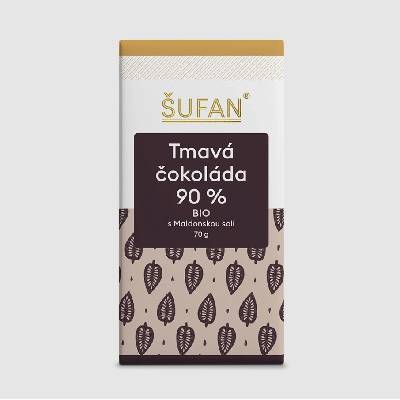 ŠUFAN hořká 90% s Maldonskou solí 70 g