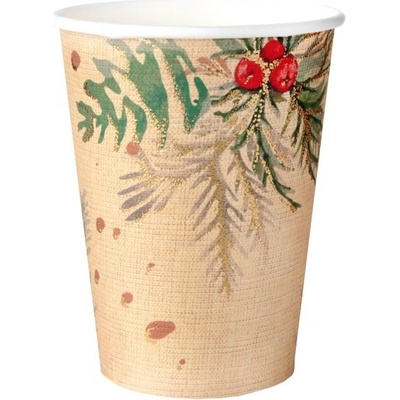 Santex Kelímky papírové vánoční větvičky 270 ml