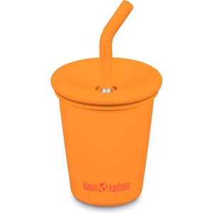 Klean Kanteen Детска чаша Klean kanteen Kid's Kanteenkid Steel Cup with Straw Mug - Flame Orange - размер 296 ml (532-3780-0111)