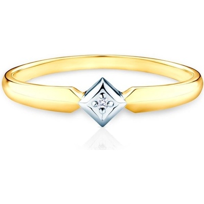 Savicki zásnubní prsten dvoubarevné zlato diamant SAVP272