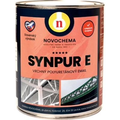 SYNPUR E Vrchný polyuretánový email 0,75 kg RAL 3020 dopravná červená