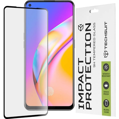 Techsuit Протектор за Oppo A74 4G/A94/A95/Find X5 Lite/Reno5 Lite/Reno5 Z/Reno7 5G/Realme 9 4G/9 Pro+ - 111D Full Cover / Full Glue Glass - Черен