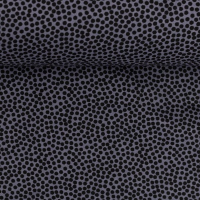 SWAFING Bavlněná látka Dotty puntík tmavě šedá