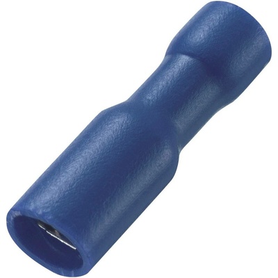 TRU COMPONENTS 738995 guľatá dutinka 1.50 mm² 2.50 mm² Ø pin: 4 mm úplne izolované modrá 100 ks
